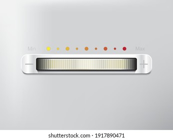 Slider bar equalizer white on gray background