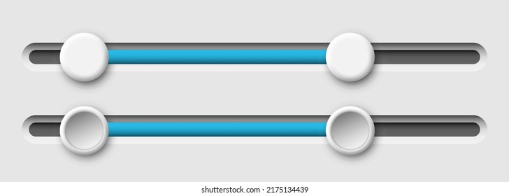 Slider bar or track bar. Vector clipart isolated on white background.