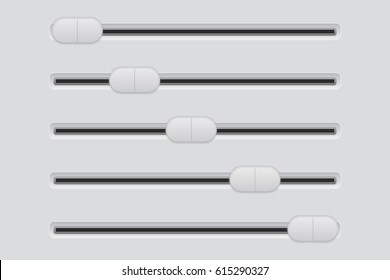 Slider bar. Vector 3d illustration