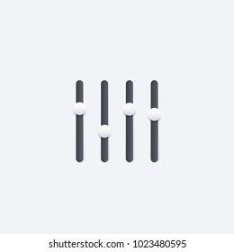 slider bar vector interface element