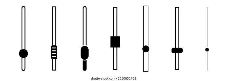 Slider bar. Slider vector set