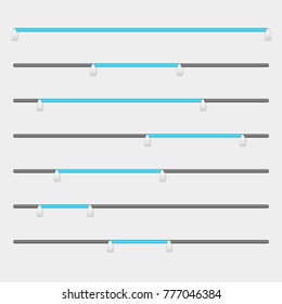 Slider bars. Range levels. Vector 3d illustration