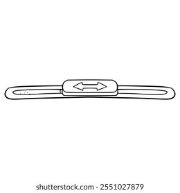 slider button right and left illustration hand drawn outline vector