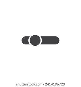 Slider Button vector icon. filled flat sign for mobile concept and web design. Horizontal slide button glyph icon. Symbol, logo illustration. Vector graphics