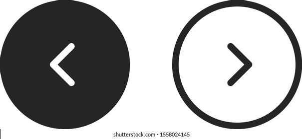 Slider Buttons Arrow Left Right Vector Icon Element UI
