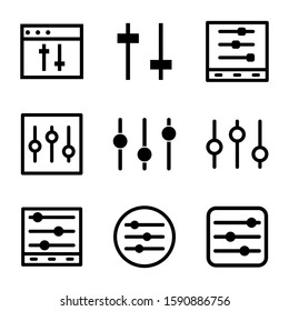 slider control icon isolated sign symbol vector illustration - Collection of high quality black style vector icons
