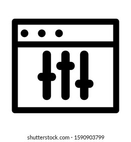 slider control icon isolated sign symbol vector illustration - high quality black style vector icons
