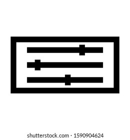 slider control icon isolated sign symbol vector illustration - high quality black style vector icons
