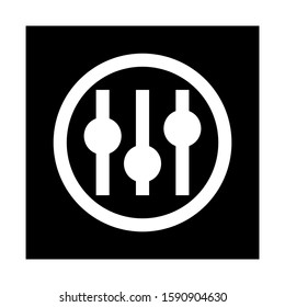 slider control icon isolated sign symbol vector illustration - high quality black style vector icons
