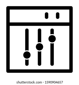 slider control icon isolated sign symbol vector illustration - high quality black style vector icons
