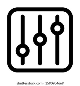 slider control icon isolated sign symbol vector illustration - high quality black style vector icons
