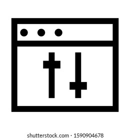 slider control icon isolated sign symbol vector illustration - high quality black style vector icons

