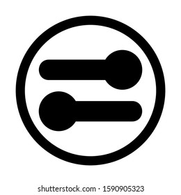 slider control icon isolated sign symbol vector illustration - high quality black style vector icons
