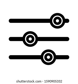slider control icon isolated sign symbol vector illustration - high quality black style vector icons
