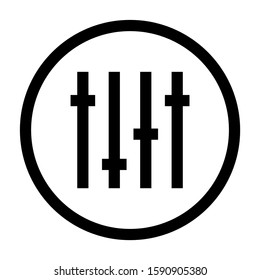 slider control icon isolated sign symbol vector illustration - high quality black style vector icons
