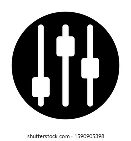 slider control icon isolated sign symbol vector illustration - high quality black style vector icons
