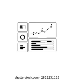 Slider Control Icons With Circular Elements Black Silhouette Style