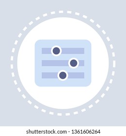 slider control panel settings bar adjustment concept flat isolated