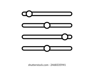 Slider controls icon. icon related to setup and setting. suitable for web site, app, user interfaces, printable etc. line icon style. simple vector design editable