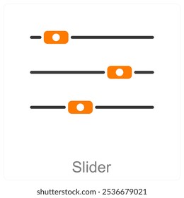 Slider- und Diagrammsymbolkonzept