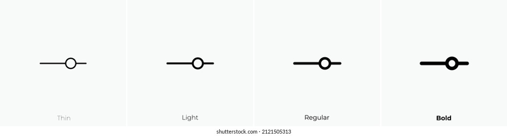slider h icon. Thin, Light Regular And Bold style design isolated on white background