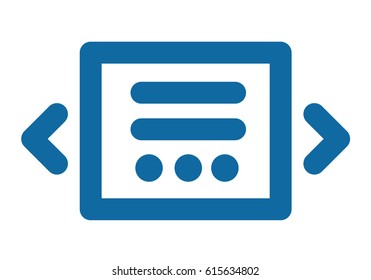 Slider Icon. Blue Laconic And Simple. Part Of The Site Interface