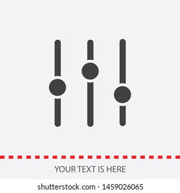 Slider icon .Equalizer, sound mixer, settings icon. The settings of phone for web site ,apps. A sign of the slider.