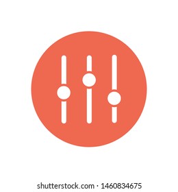 Slider icon .Equalizer, sound mixer, settings icon. The settings of phone for web site ,apps. A sign of the slider.
