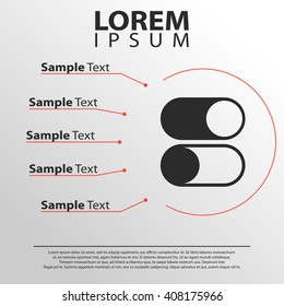 slider icon. infographics template