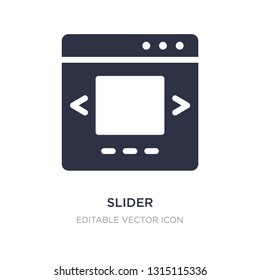 slider icon on white background. Simple element illustration from Web concept. slider icon symbol design.