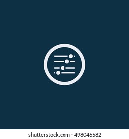 Slider icon. Sound mixer console icon. Vector icon in flat style