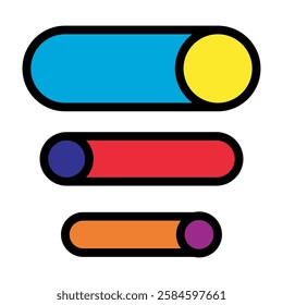 slider icon vector design templates