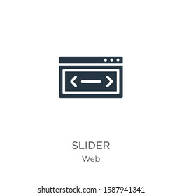 Slider icon vector. Trendy flat slider icon from web collection isolated on white background. Vector illustration can be used for web and mobile graphic design, logo, eps10