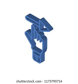 Slider isometric left top view 3D icon