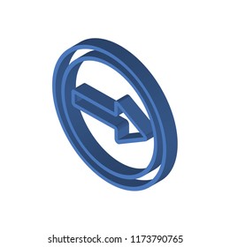 Slider isometric left top view 3D icon