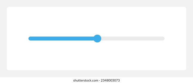 Slider with medium level UI element template. Editable isolated vector dashboard component. Flat user interface. Visual data presentation. Web design widget for mobile application with light theme