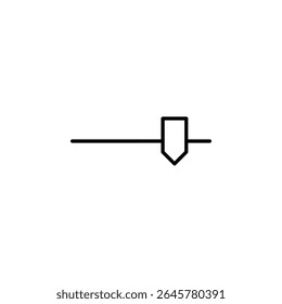 slider, slide control icon vector
