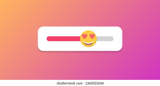 Slider smile background for social media. Vector illustration