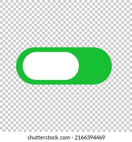 Slider switch icon isolated on transparent background. Vector.
