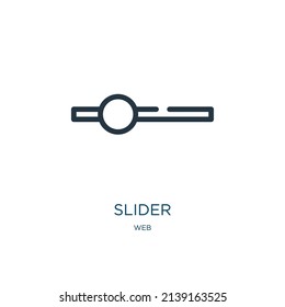 slider thin line icon. technology, internet linear icons from web concept isolated outline sign. Vector illustration symbol element for web design and apps.
