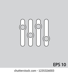 slider vector icon on gray background.