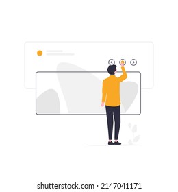 Slider vector illustration for web and app design