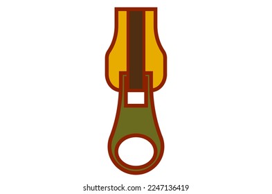 slider with a zipper pull tab on a white background