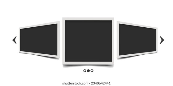 Sliders display model photo portrait frame on the web svg