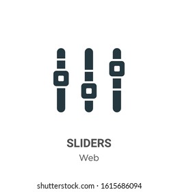 Sliders glyph icon vector on white background. Flat vector sliders icon symbol sign from modern web collection for mobile concept and web apps design.