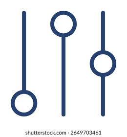 Sliders icon flat illustration outline logo