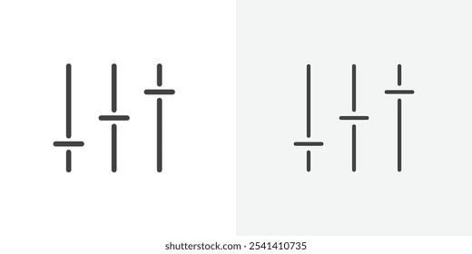 Sliders icon flat and simple set design