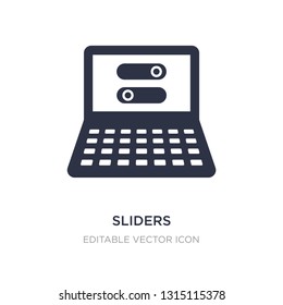 sliders icon on white background. Simple element illustration from Web concept. sliders icon symbol design.