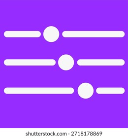 Schiebersymbol mit violettem Hintergrund