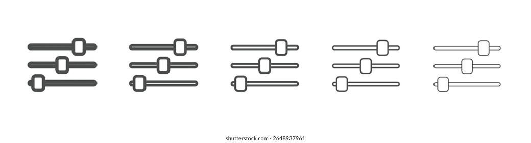 Schieberegler Symbol einfaches, isoliertes Vektorzeichen